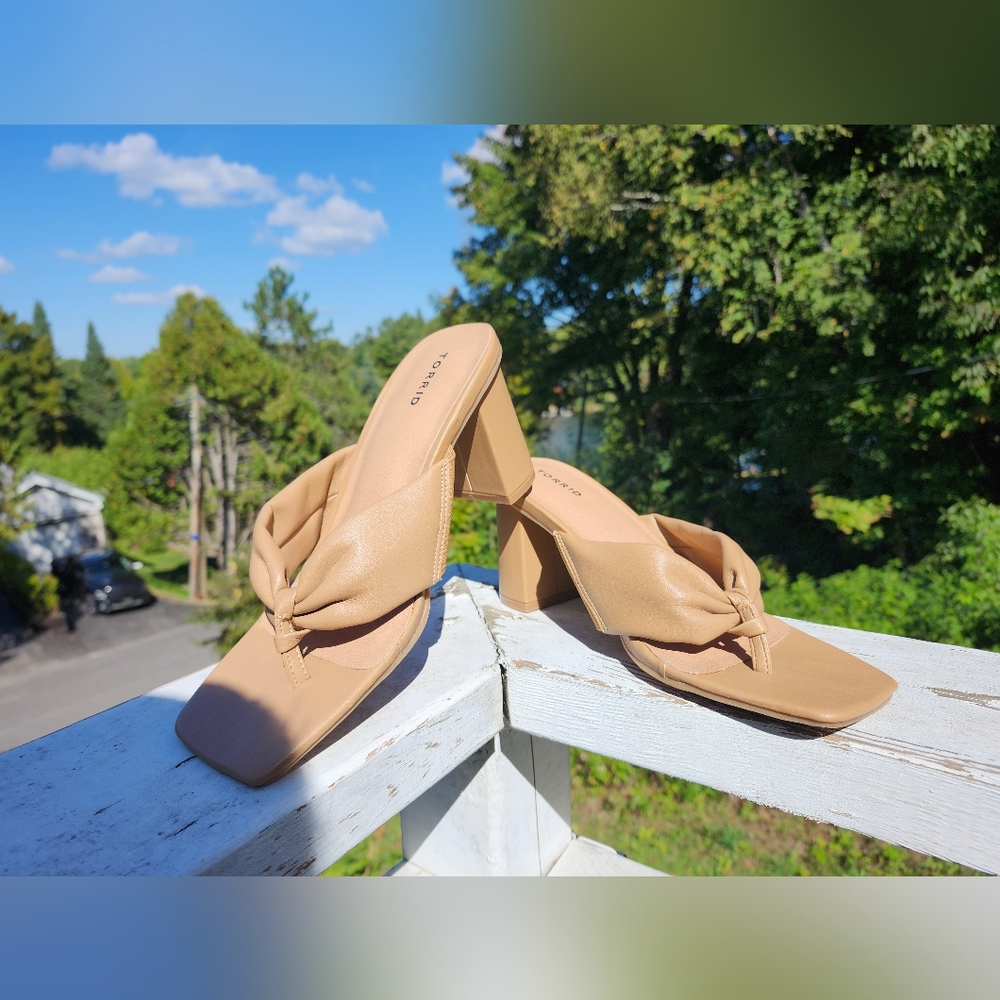 Faux Leather Thong Sandal